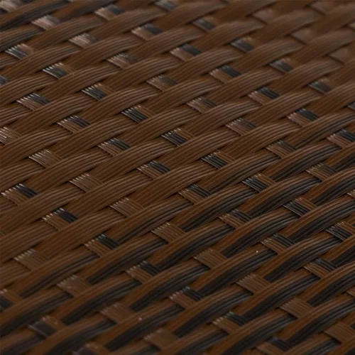  barna és fekete polyrattan erkélyparaván 400x100 cm