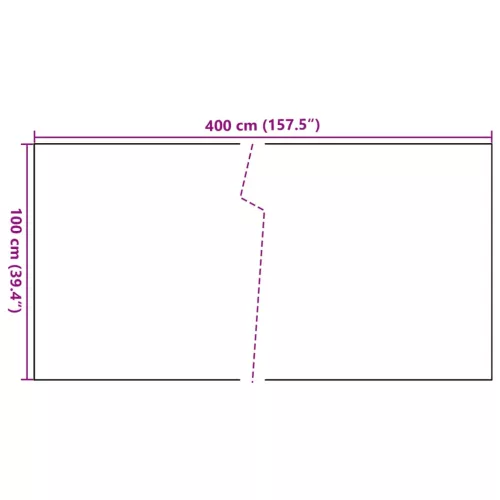  barna és fekete polyrattan erkélyparaván 400x100 cm