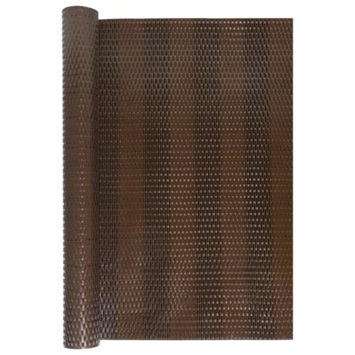  barna és fekete polyrattan erkélyparaván 500x80 cm