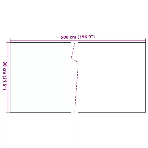  barna és fekete polyrattan erkélyparaván 500x80 cm