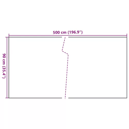  barna és fekete polyrattan erkélyparaván 500x90 cm