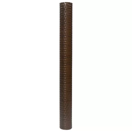  barna és fekete polyrattan erkélyparaván 500x100 cm