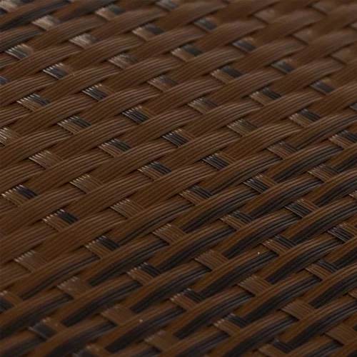  barna és fekete polyrattan erkélyparaván 500x100 cm