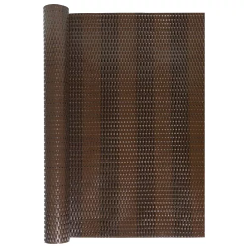  barna és fekete polyrattan erkélyparaván 600x80 cm