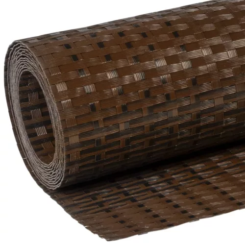  barna és fekete polyrattan erkélyparaván 600x80 cm