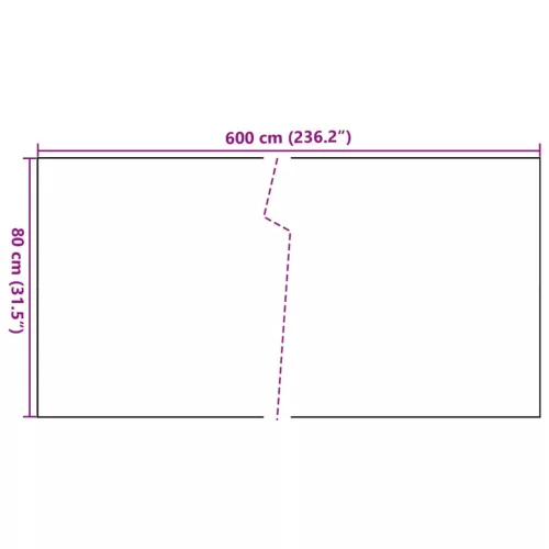  barna és fekete polyrattan erkélyparaván 600x80 cm