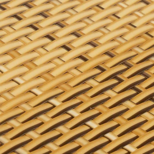  világosbarna polyrattan erkélyparaván 400x80 cm