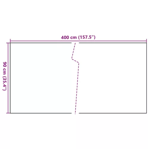  világosbarna polyrattan erkélyparaván 400x90 cm