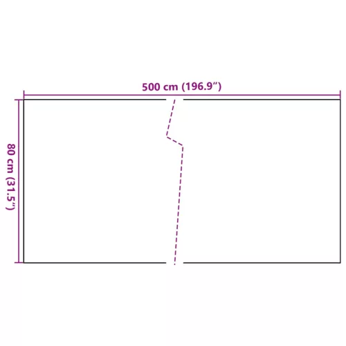  világosbarna polyrattan erkélyparaván 500x80 cm