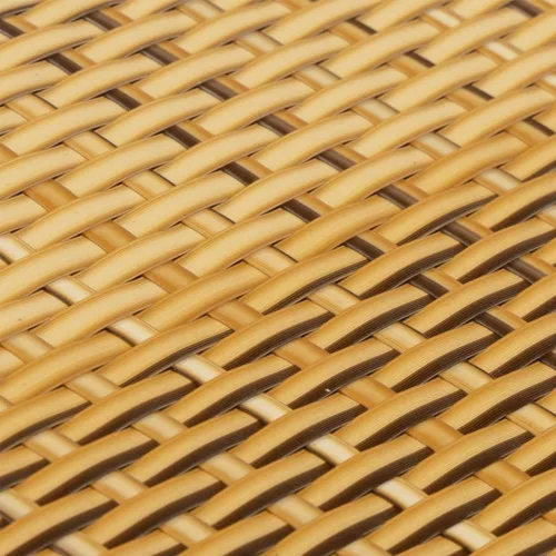  világosbarna polyrattan erkélyparaván 500x100 cm