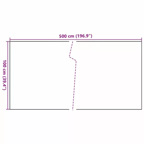  világosbarna polyrattan erkélyparaván 500x100 cm