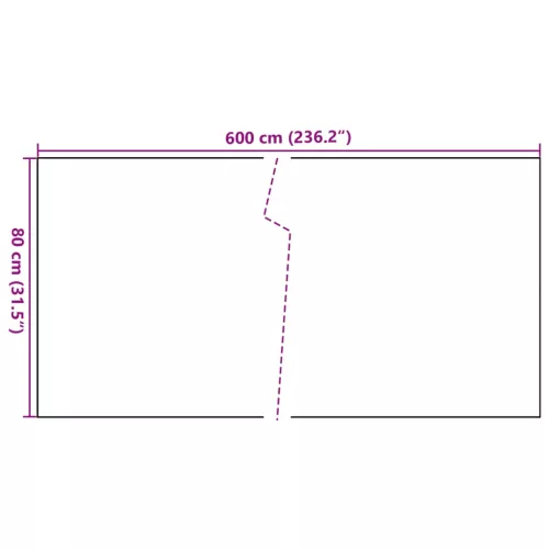  világosbarna polyrattan erkélyparaván 600x80 cm