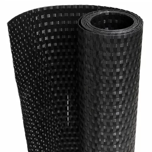  fekete polyrattan erkélyparaván 300x80 cm