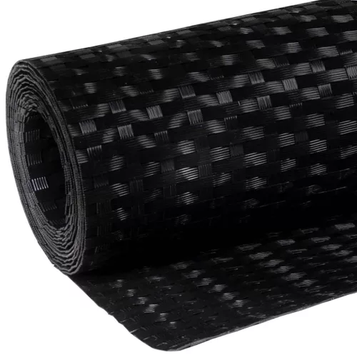  fekete polyrattan erkélyparaván 300x80 cm
