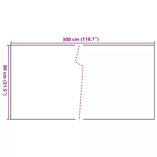  fekete polyrattan erkélyparaván 300x80 cm