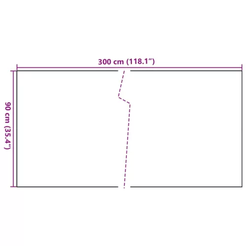  fekete polyrattan erkélyparaván 300x90 cm