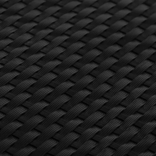  fekete polyrattan erkélyparaván 400x80 cm