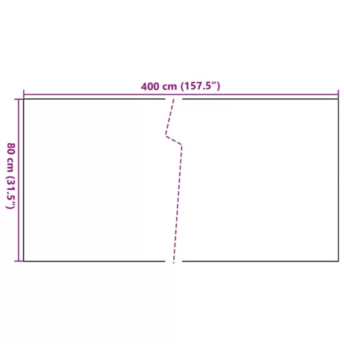  fekete polyrattan erkélyparaván 400x80 cm