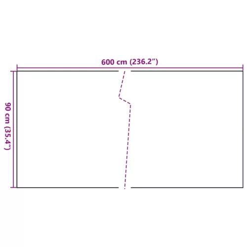  fekete polyrattan erkélyparaván 600x90 cm