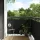  fekete polyrattan erkélyparaván 600x100 cm