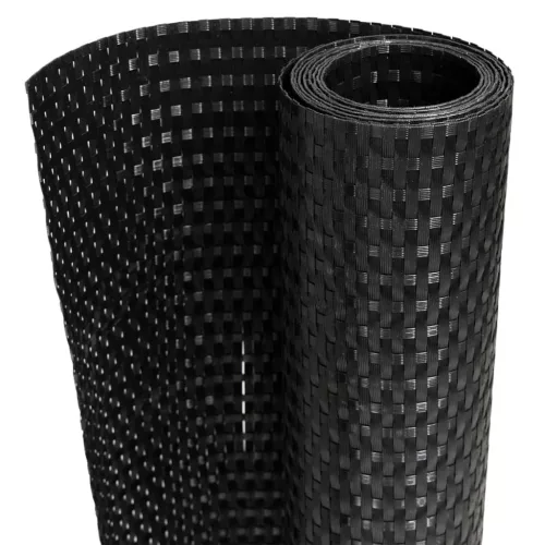  fekete polyrattan erkélyparaván 600x100 cm