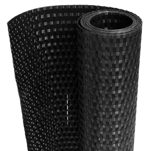  fekete polyrattan erkélyparaván 1000x90 cm