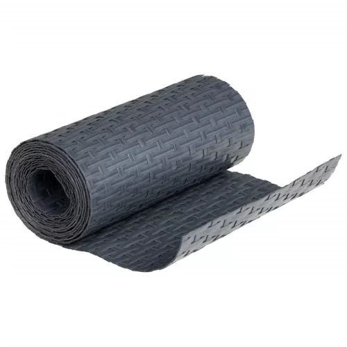  5 db antracitszürke polyrattan erkélyparaván 255 x 19 cm