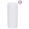 10 db fehér polyrattan erkélyparaván 255 x 19 cm