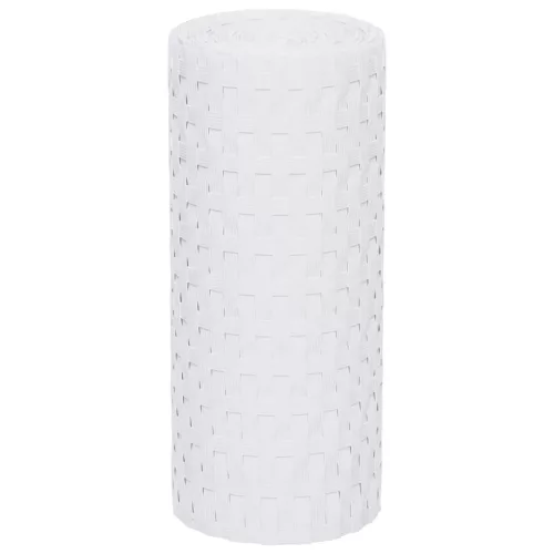  10 db fehér polyrattan erkélyparaván 255 x 19 cm