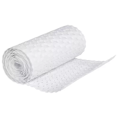  10 db fehér polyrattan erkélyparaván 255 x 19 cm