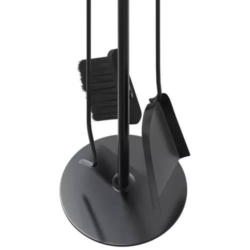  4 részes acél kandallószerszám-készlet 22 x 59 cm