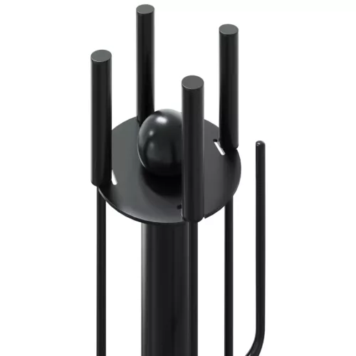  5 részes acél kandallószerszám-készlet 18 x 56 cm