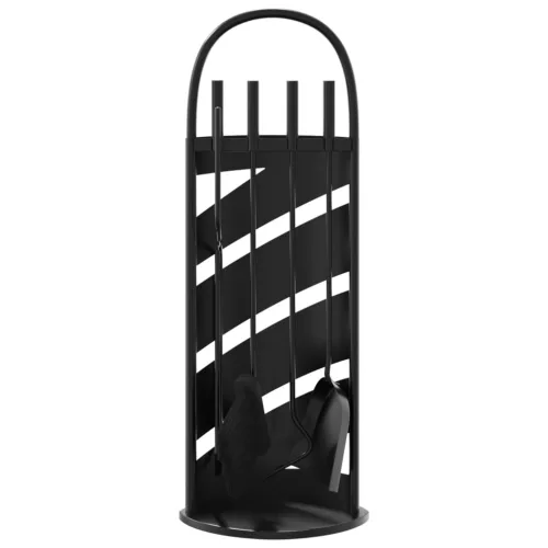  5 részes acél kandallószerszám-készlet 23 x 15 x 66 cm