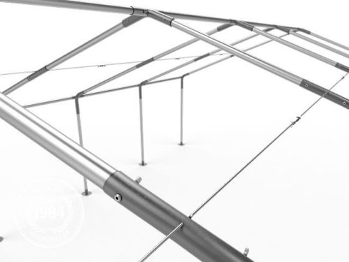 TP 6x14m standard rendezvénysátor, PVC 700 - fehér - tűzálló