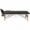 VID 2 zonski drveni masažni stol u crnoj boji