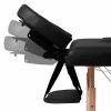 VID 2 zonski drveni masažni stol u crnoj boji
