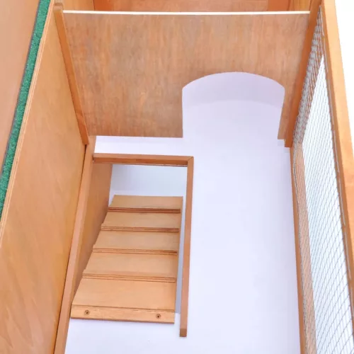  kültéri fa nyúlketrec kisállatok számára 1 ajtóval   