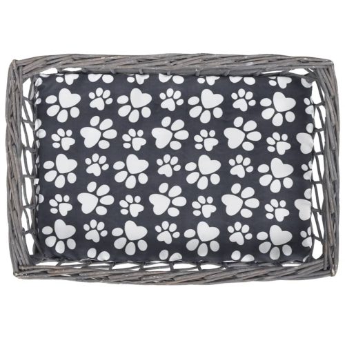 Négyzet alakú fűzfa macskabútor kisállatház/ágy/kaparóoszlop párnával