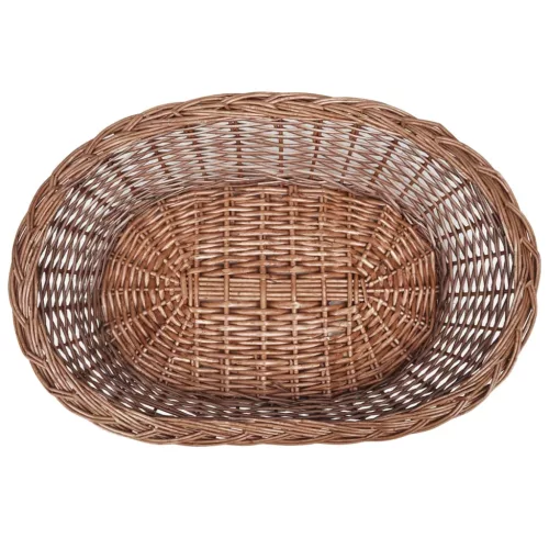 Természetes színű fűzfa kutyakosár/kisállatágy 50 cm