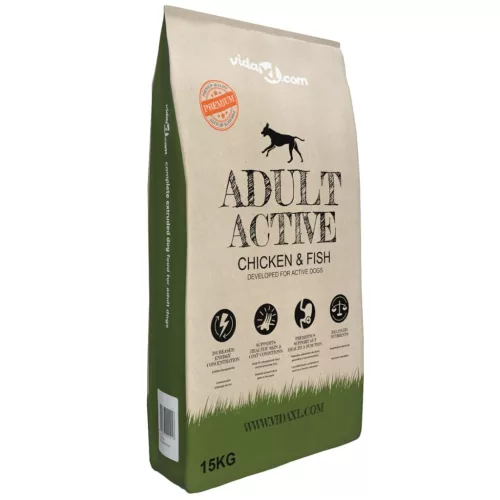  „Adult Active Chicken & Fish” prémium száraz kutyatáp 15 kg