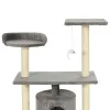  szürke macskabútor szizál kaparófákkal 95 cm
