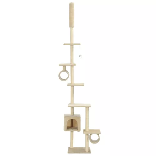  bézs macskabútor szizál kaparófákkal 260 cm