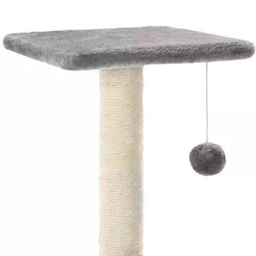  szürke macskabútor szizál kaparófákkal 65 cm