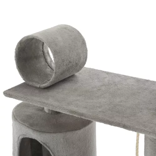  szürke macskabútor szizál kaparófákkal 140 cm