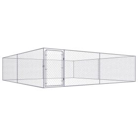  kültéri horganyzott acél kutyakennel 4 x 4 x 1 m