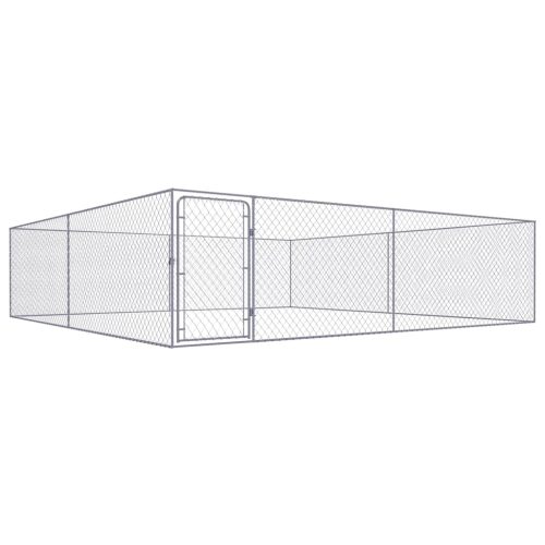  kültéri horganyzott acél kutyakennel 4 x 4 x 1 m