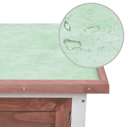  egyszintes barna fa kültéri nyúlketrec