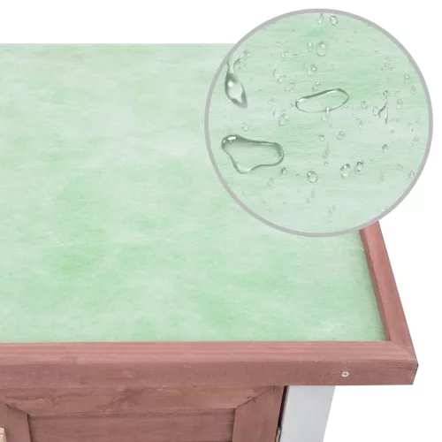  négyajtós barna fa kültéri nyúlketrec