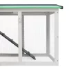  szürke és fehér fa kültéri nyúlketrec 145 x 45 x 84 cm