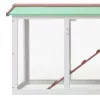 barna és fehér fa kültéri nyúlketrec 145 x 45 x 84 cm